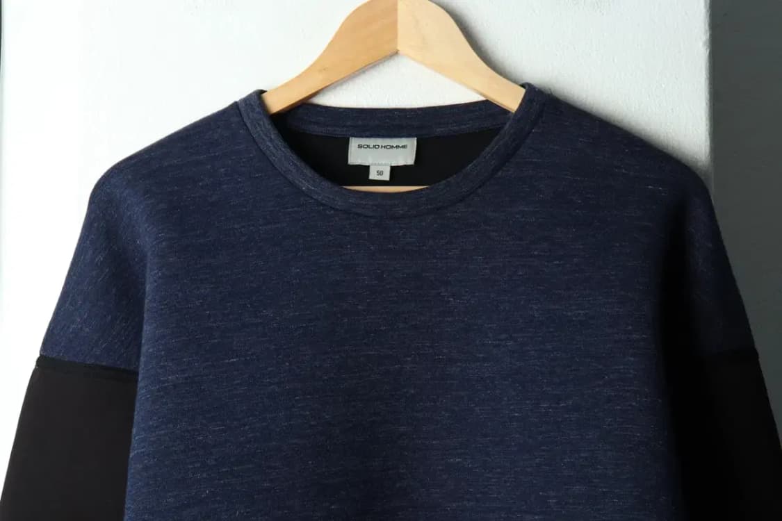 (XL) 솔리드옴므 맨투맨 티셔츠 블루 폴리 올드스쿨-16790 상품이미지3