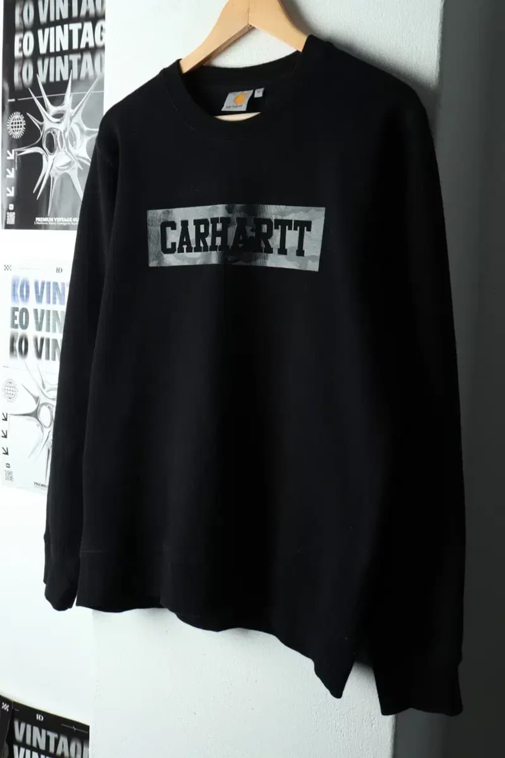 (M) 칼하트 맨투맨 티셔츠 박스로고 카모 기모 올드스쿨-16792 상품이미지1