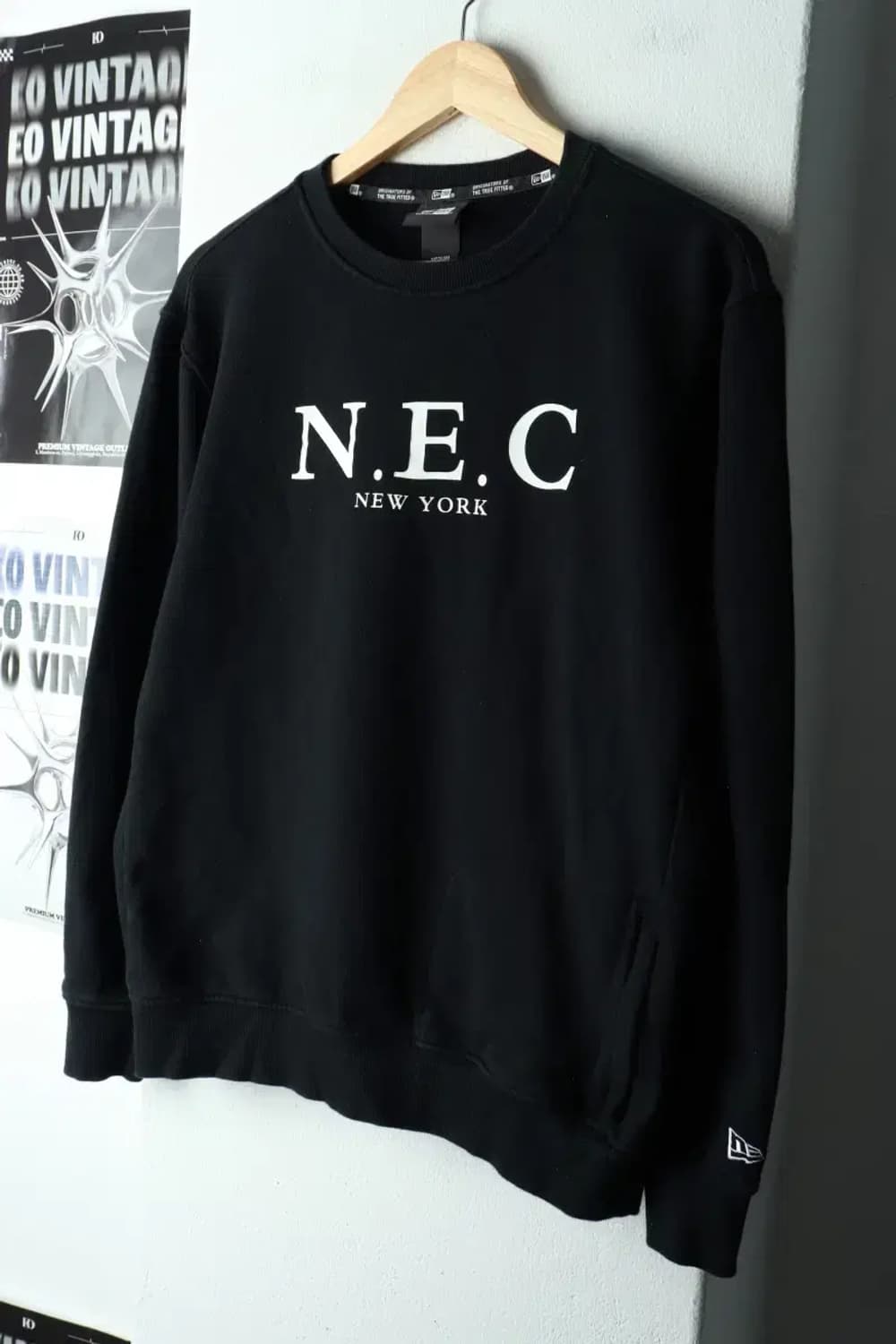 (M) 뉴에라 맨투맨 티셔츠 양키즈 블랙 올드스쿨-16793 상품이미지1