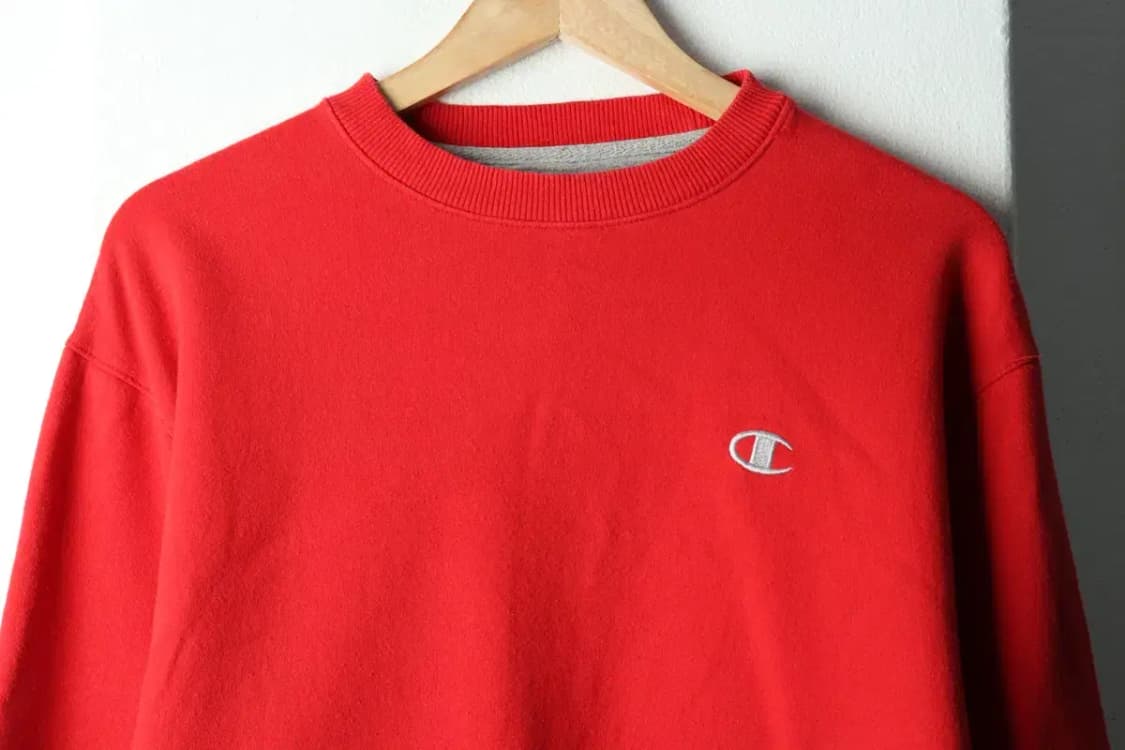 (XL) 챔피온 맨투맨 티셔츠 레드 기모 올드스쿨-16797 상품이미지3