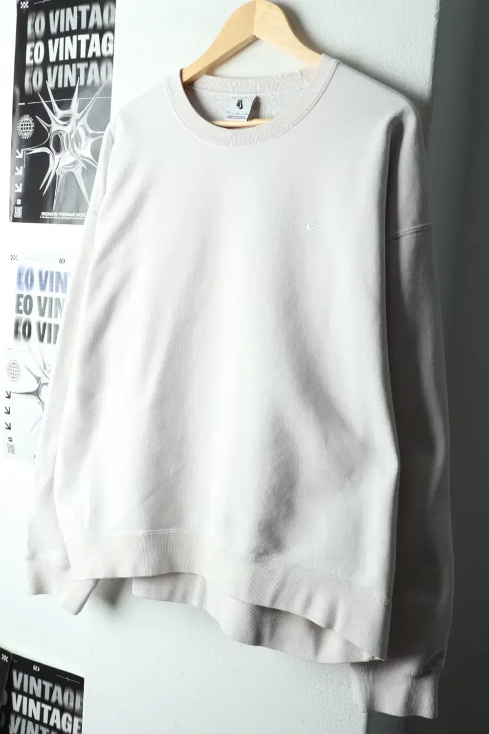 (XL-2XL) 나이키 맨투맨 티셔츠 빅사이즈 화이트 기모-16799 상품이미지1