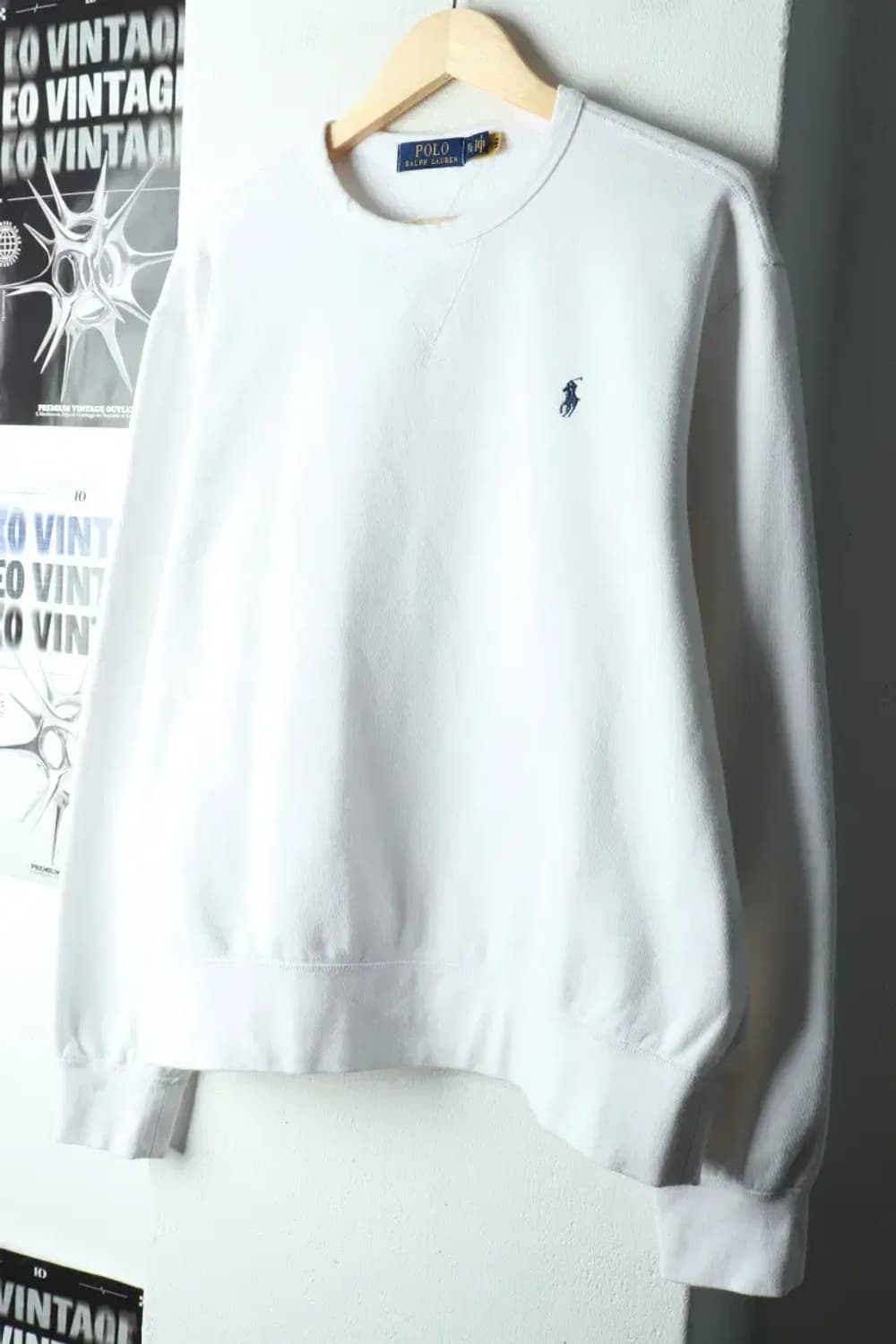 (XL-2XL) 폴로 랄프로렌 맨투맨 티셔츠 빅사이즈 화이트-1679C 상품이미지1