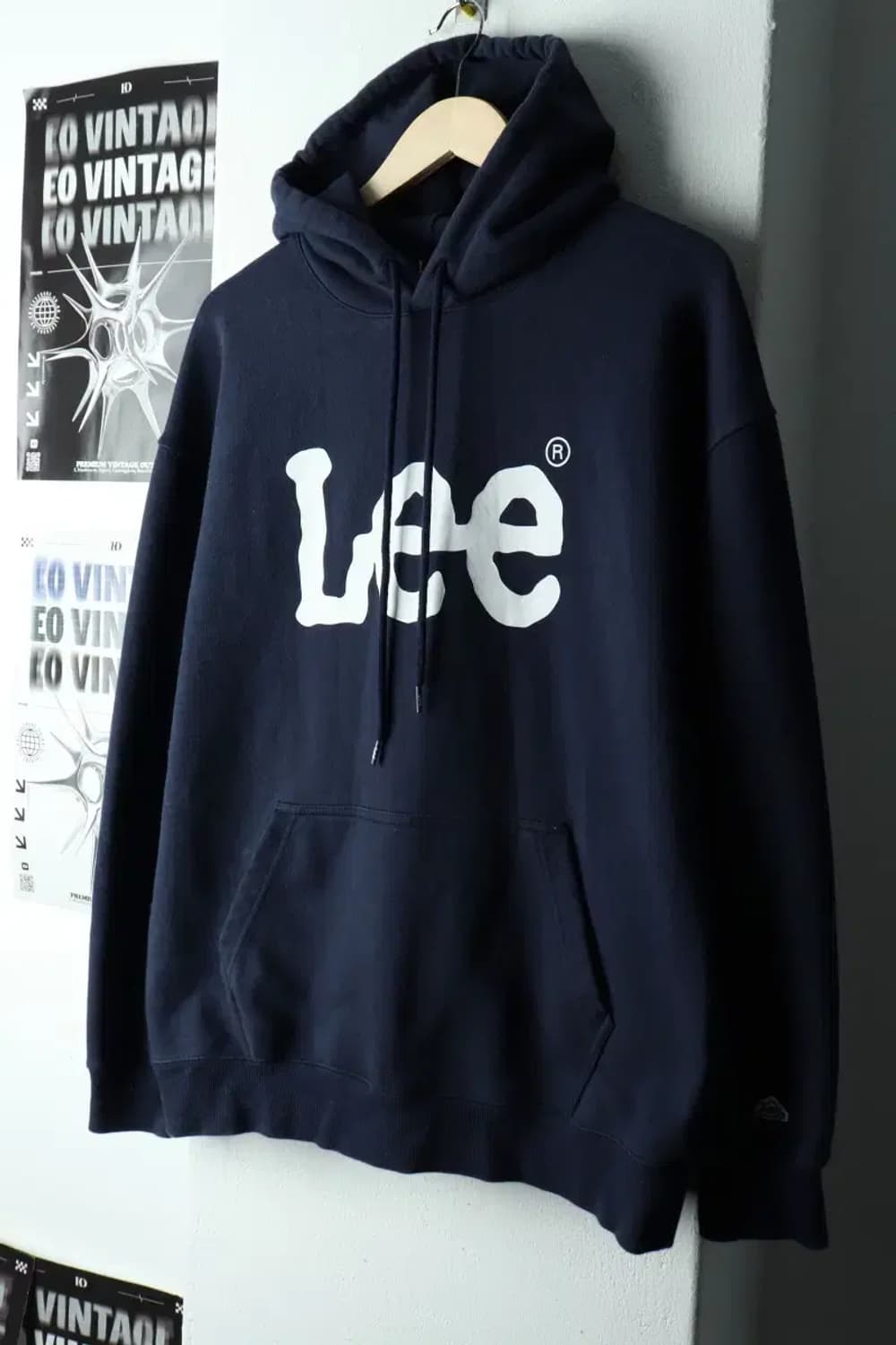 (M) 리 후드티셔츠 빅로고 네이비 올드스쿨-1679E 상품이미지1