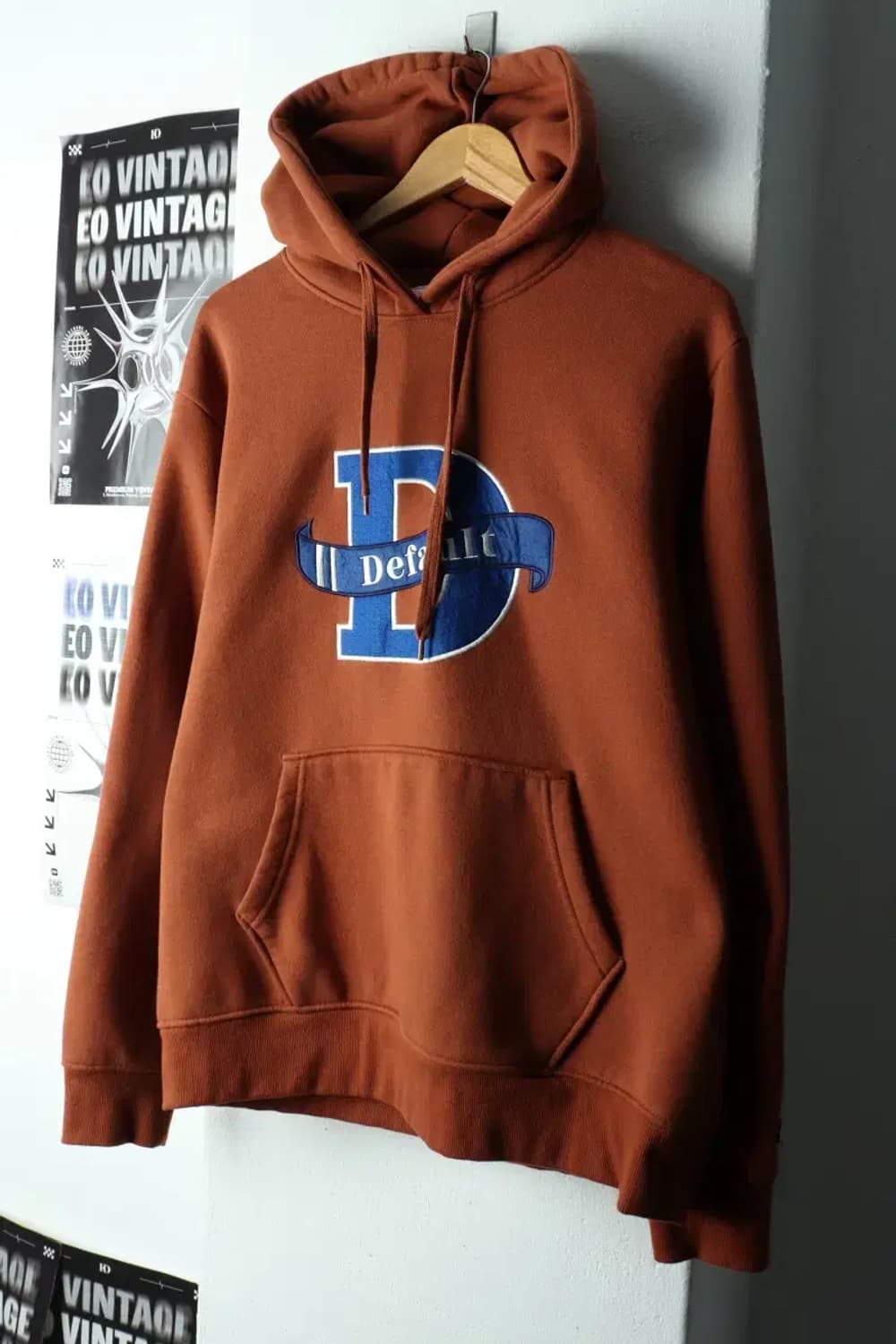 (L-XL) 디폴트벨류 후드티셔츠 브라운 기모 올드스쿨-1679F 상품이미지1