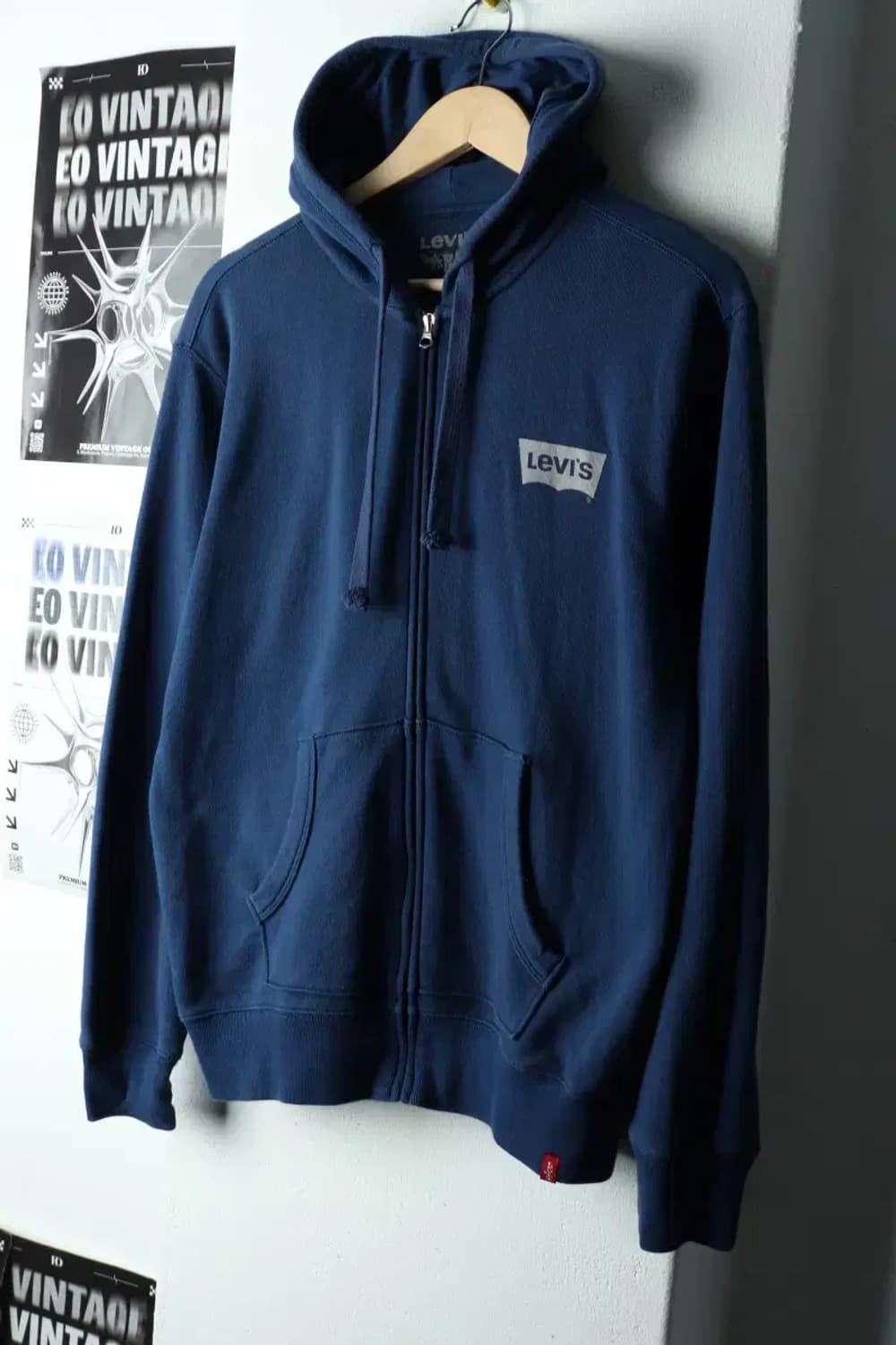 (M-L) 리바이스 후드집업 스몰로고 네이비-167A0 상품이미지1