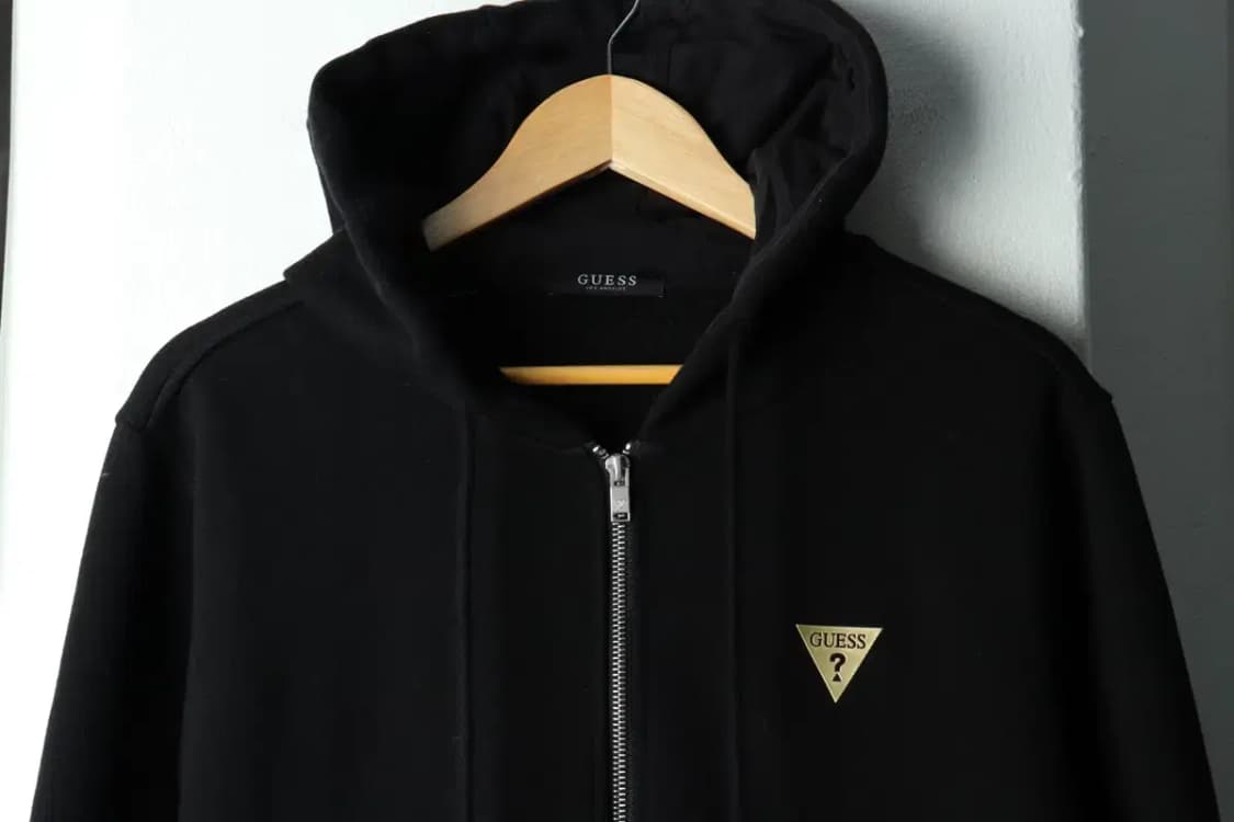 (M-L) 게스 후드집업 블랙 기모 금장-167A1 상품이미지3