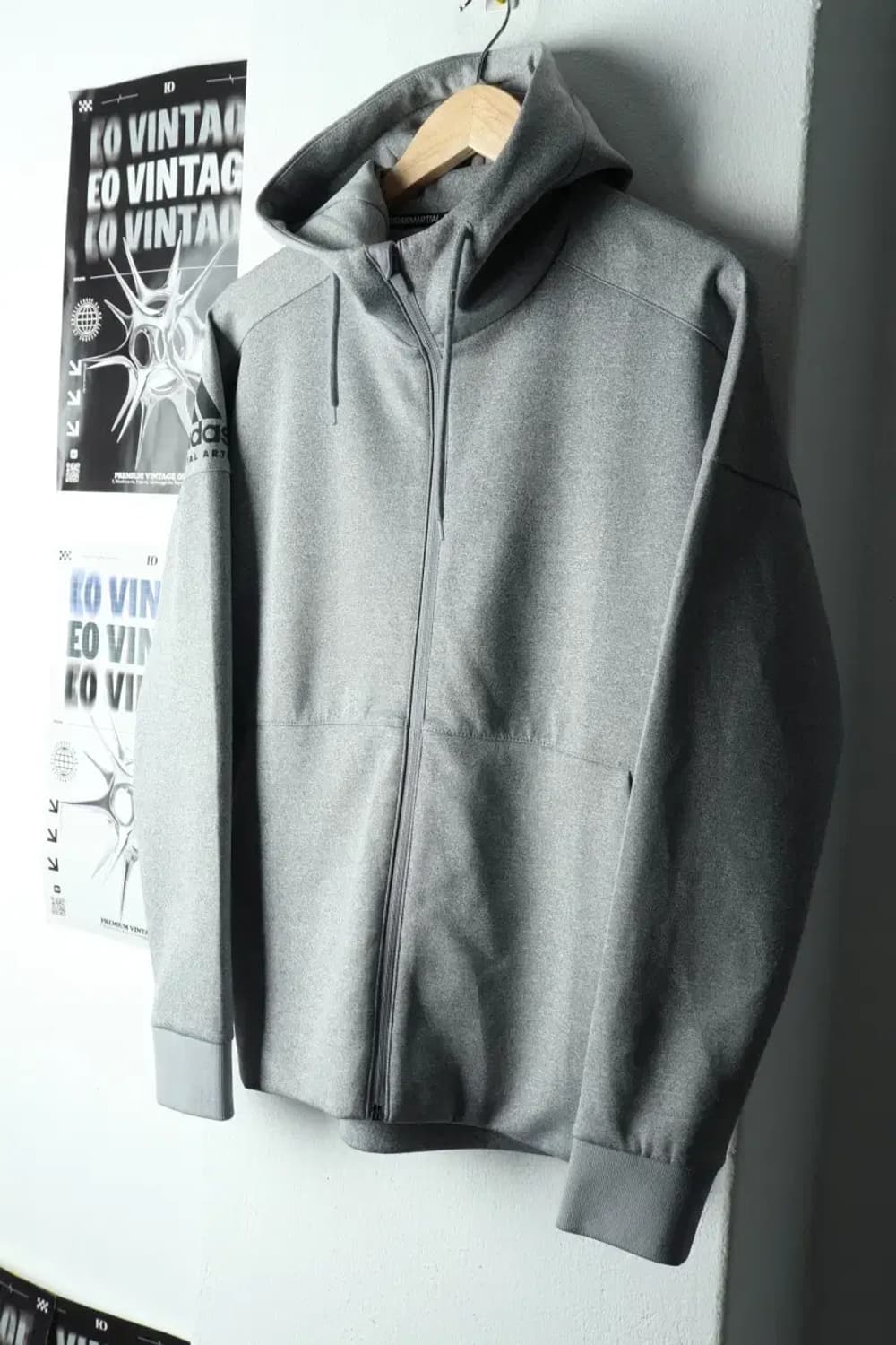 (M) 아디다스 후드집업 마샬아츠 기능성 그레이-167A3 상품이미지1