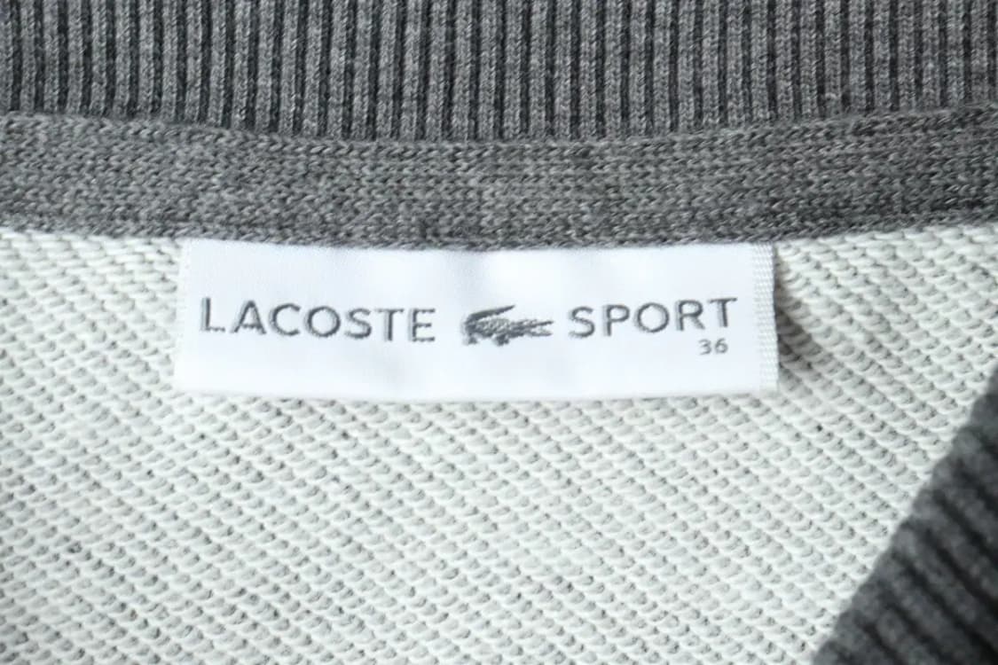 W(S-M) 라코스테 맨투맨 티셔츠 스판 그레이 올드스쿨-167A5 상품이미지6