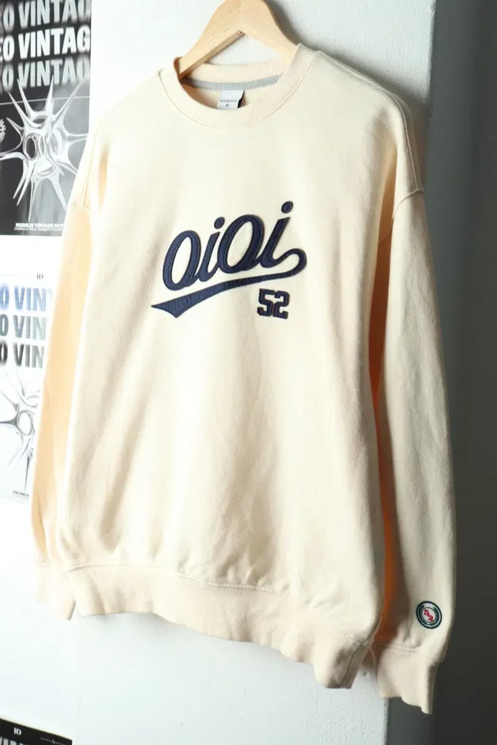 (M) 오아이오아이 맨투맨 티셔츠 빅로고 크림 올드스쿨-167A6 상품이미지1