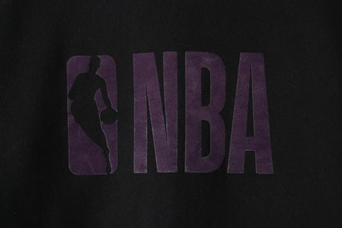 (M) NBA 엔비에이 맨투맨 티셔츠 빅로고 기모 블랙-167A9 상품이미지5