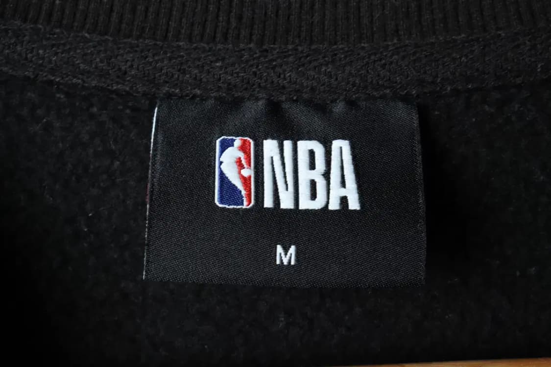 (M) NBA 엔비에이 맨투맨 티셔츠 빅로고 기모 블랙-167A9 상품이미지6