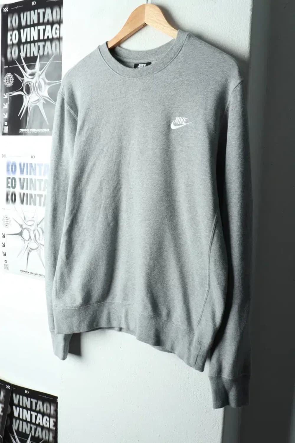(S-L) 나이키 맨투맨 티셔츠 크루넥 그레이 기본-167AA 상품이미지1