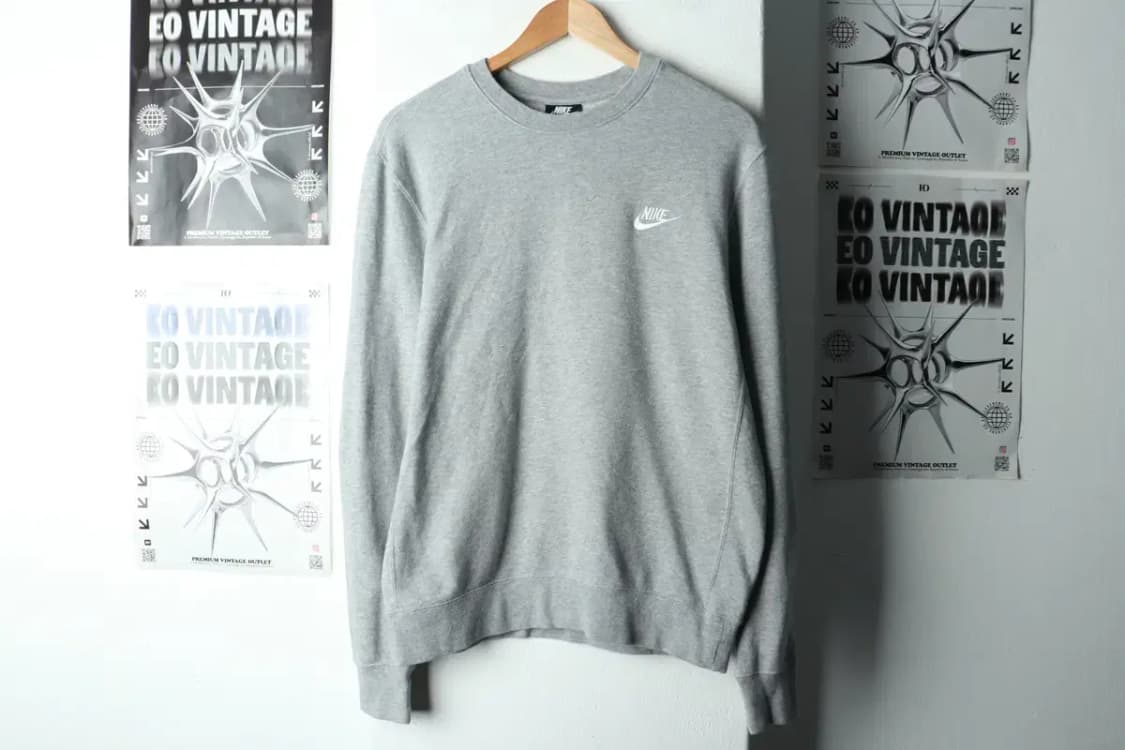 (S-L) 나이키 맨투맨 티셔츠 크루넥 그레이 기본-167AA 상품이미지2