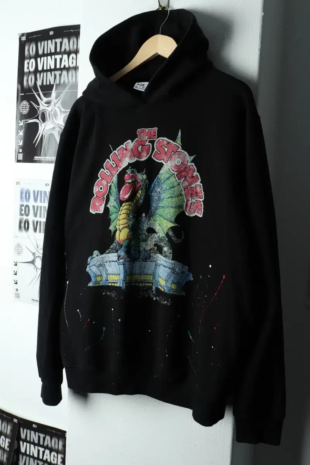 (L-XL) 브랜드빈티지 후드티셔츠 공룡 스트릿 올드스쿨 락티-167F5 상품이미지1