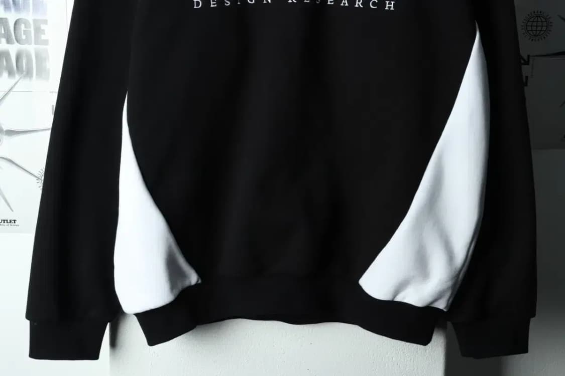 (L-XL) 노매뉴얼 맨투맨 티셔츠 블록코어 블랙-167F7 상품이미지4