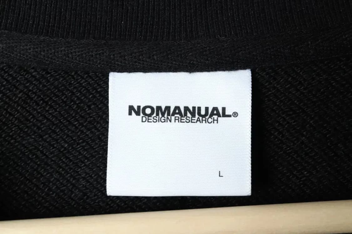 (L-XL) 노매뉴얼 맨투맨 티셔츠 블록코어 블랙-167F7 상품이미지6