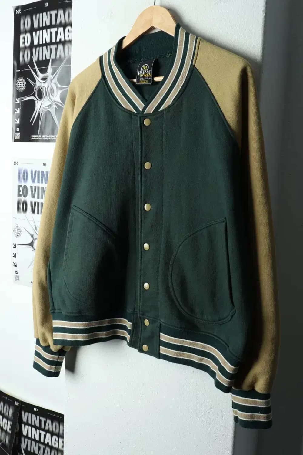 (M-L) 프리즘웍스 집업 바람막이 점퍼자켓 바시티 그린-167FC 상품이미지1