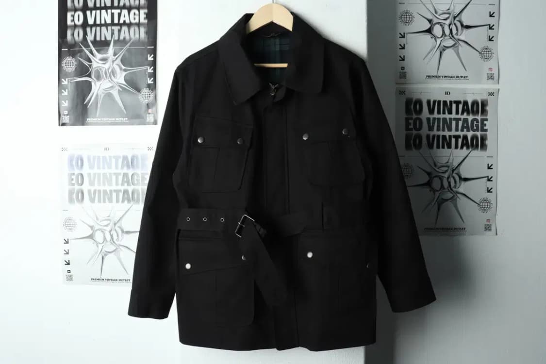 (M-L) 론트 집업 바람막이 점퍼자켓 사파리 블랙 아메카지-167FE 상품이미지2