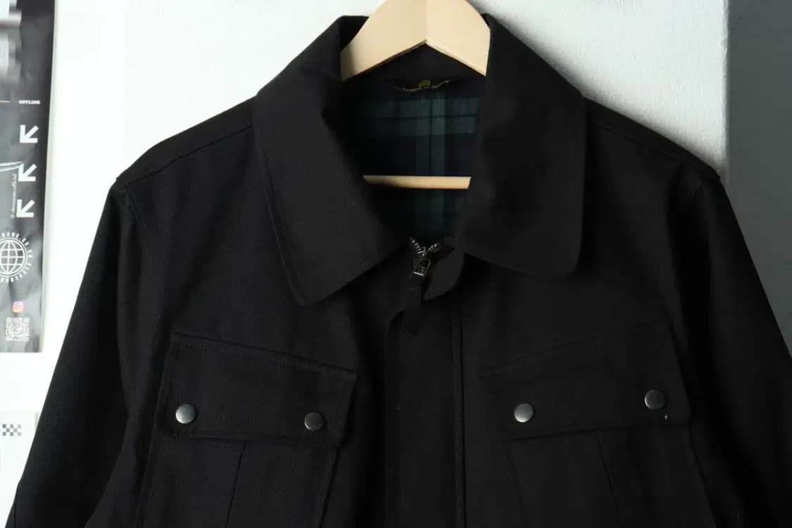 (M-L) 론트 집업 바람막이 점퍼자켓 사파리 블랙 아메카지-167FE 상품이미지3