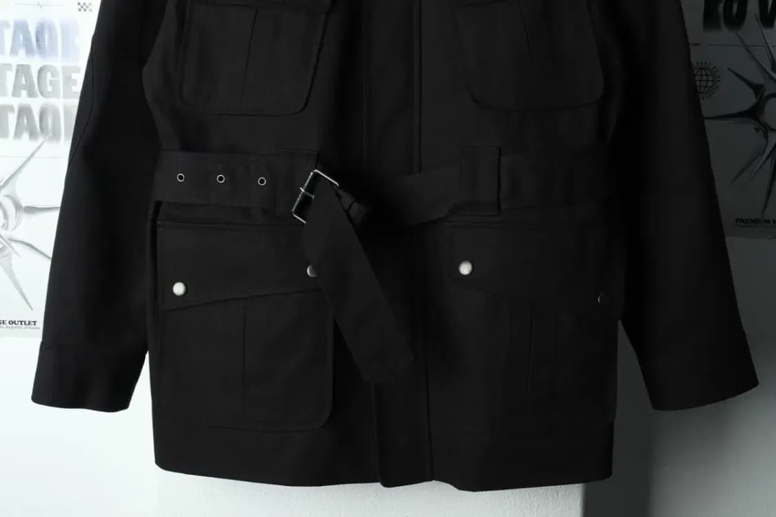 (M-L) 론트 집업 바람막이 점퍼자켓 사파리 블랙 아메카지-167FE 상품이미지4