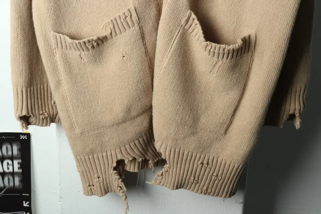 (F) 디젤 니트집업 베이지 그런지 롱 희귀 매물-16801 상품이미지4