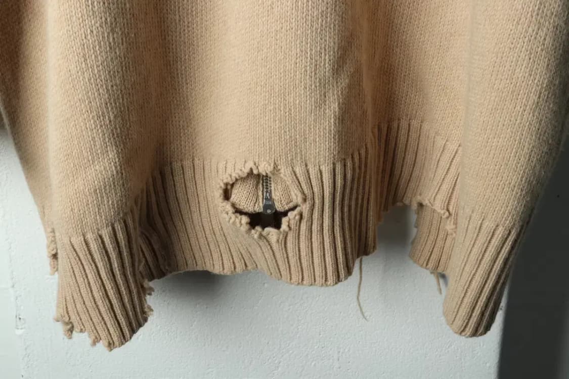 (F) 디젤 니트집업 베이지 그런지 롱 희귀 매물-16801 상품이미지8