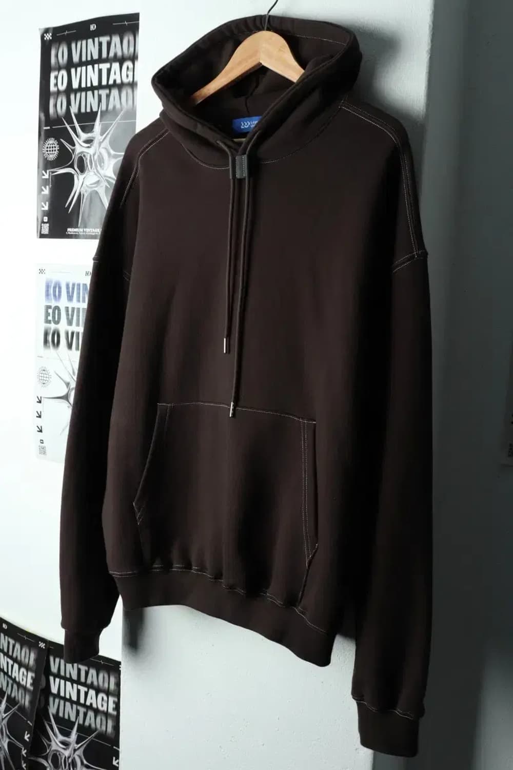 (L-2XL) 레이어 유니온 후드티셔츠 헤비 오버 스티치 노멀-16807 상품이미지1