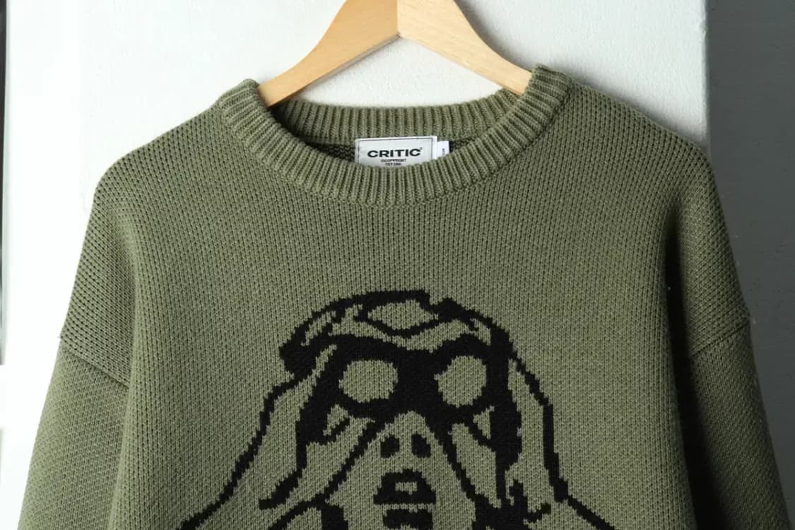 (M-L) 크리틱 니트 오버사이즈 카키 스트릿-1680C 상품이미지3