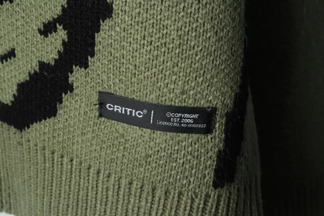 (M-L) 크리틱 니트 오버사이즈 카키 스트릿-1680C 상품이미지5