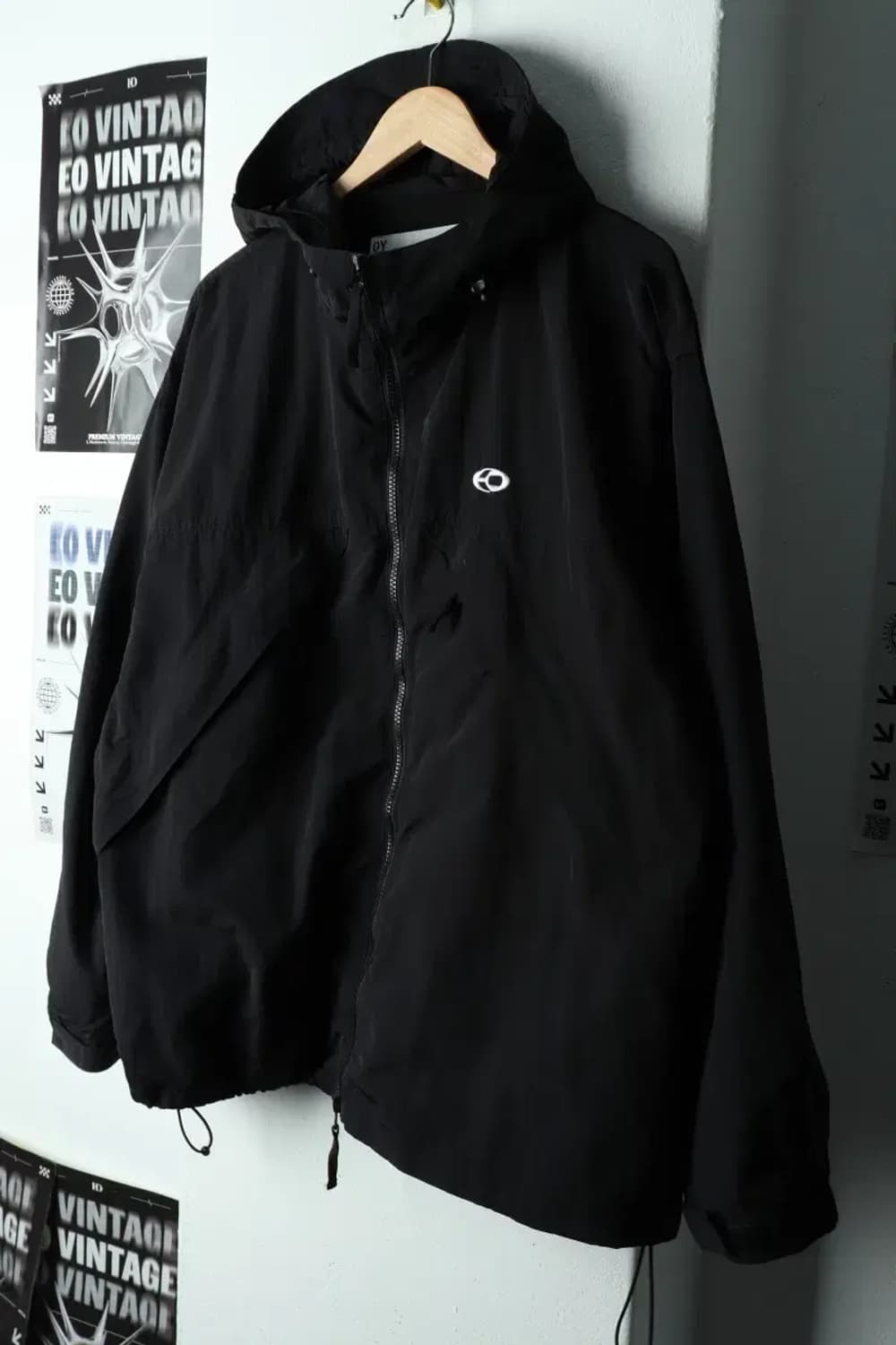 (L-XL) 오와이 집업 바람막이 점퍼자켓 테크웨어 블랙-1680D 상품이미지1