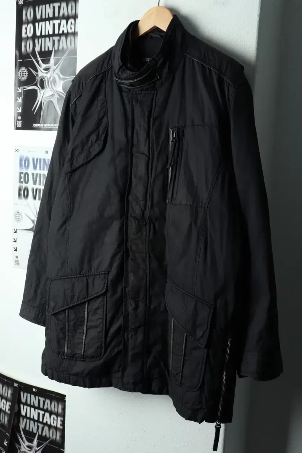 (XL) 레드옥스 패딩 점퍼자켓 가죽 사용감 블랙 봄버-16810 상품이미지1