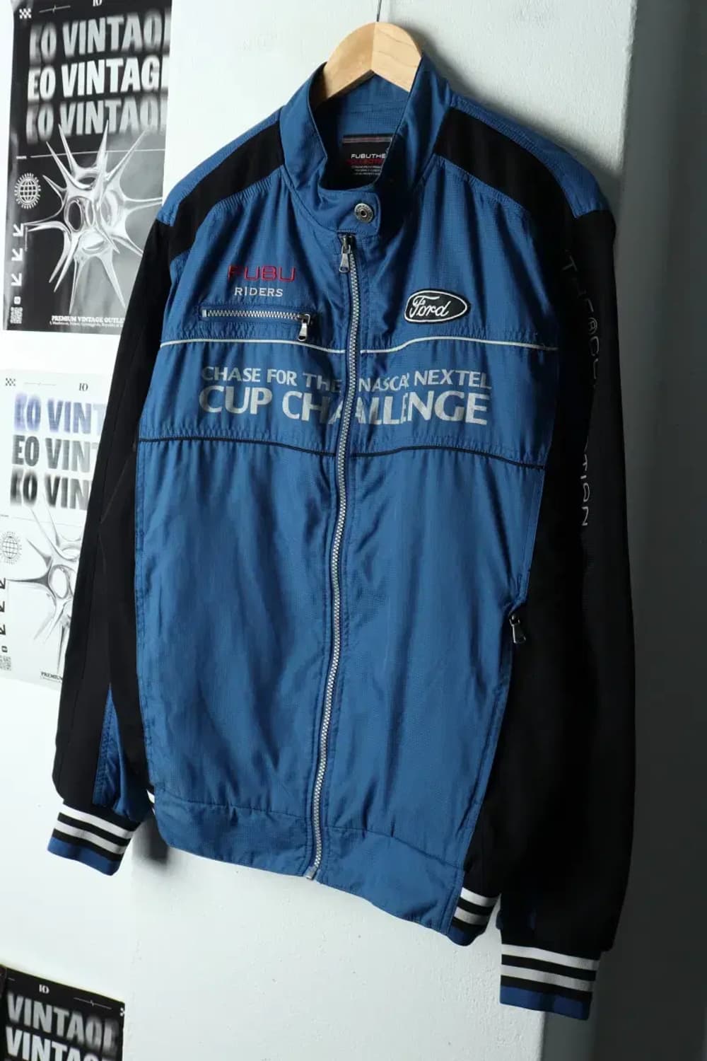(L-XL) 후부 집업 바람막이 점퍼자켓 포드 블루 레이싱-16817 상품이미지1