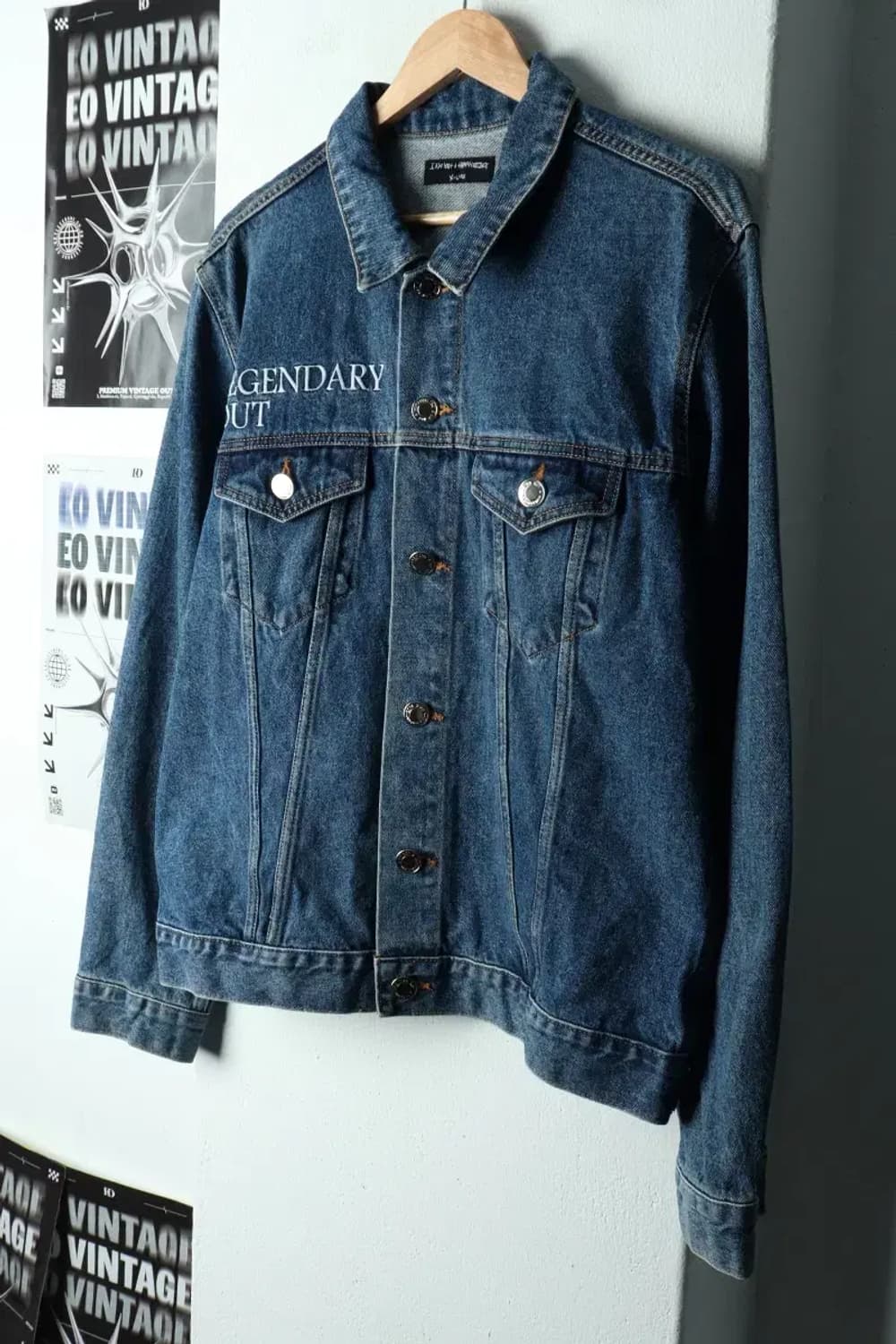 (XL) 아임낫어휴먼비잉 집업 바람막이 점퍼자켓 데님 트러커-16818 상품이미지1