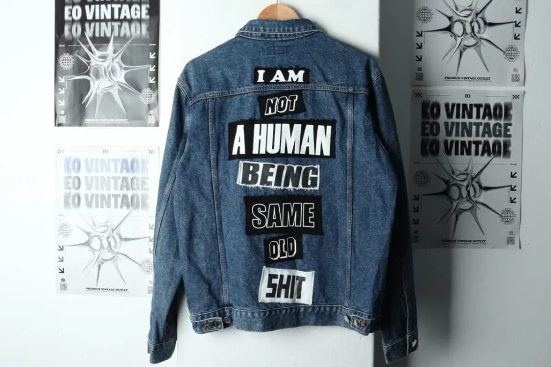 (XL) 아임낫어휴먼비잉 집업 바람막이 점퍼자켓 데님 트러커-16818 상품이미지6