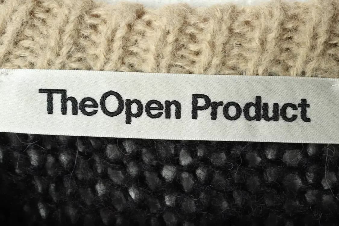 W(F) 더오픈프로덕트 니트 체커보드 알파카 베이지 오픈YY-1681B 상품이미지5