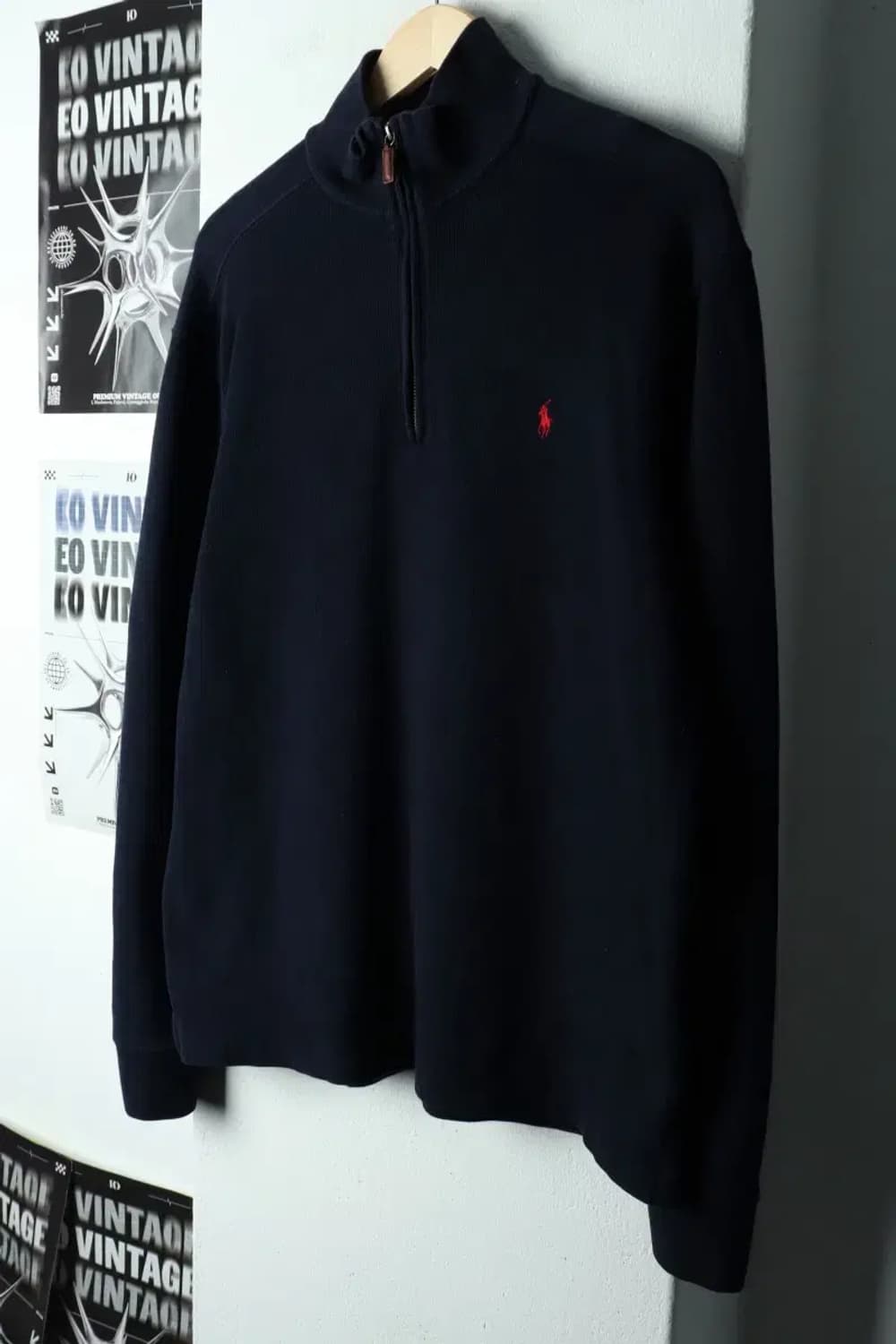 (M-XL) 폴로 랄프로렌 니트 반집업 네이비 레드포니 USA-1681F 상품이미지1