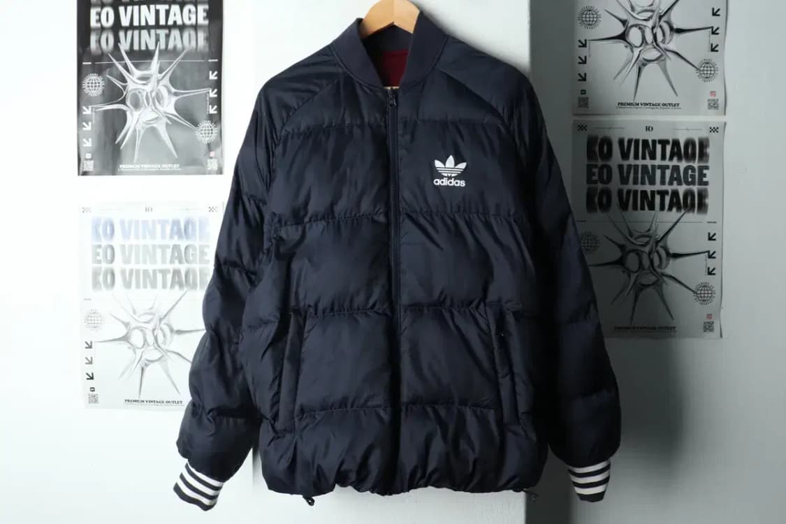 (M) 아디다스 패딩 점퍼자켓 신형 리버시블 버건디 불꽃-16820 상품이미지8