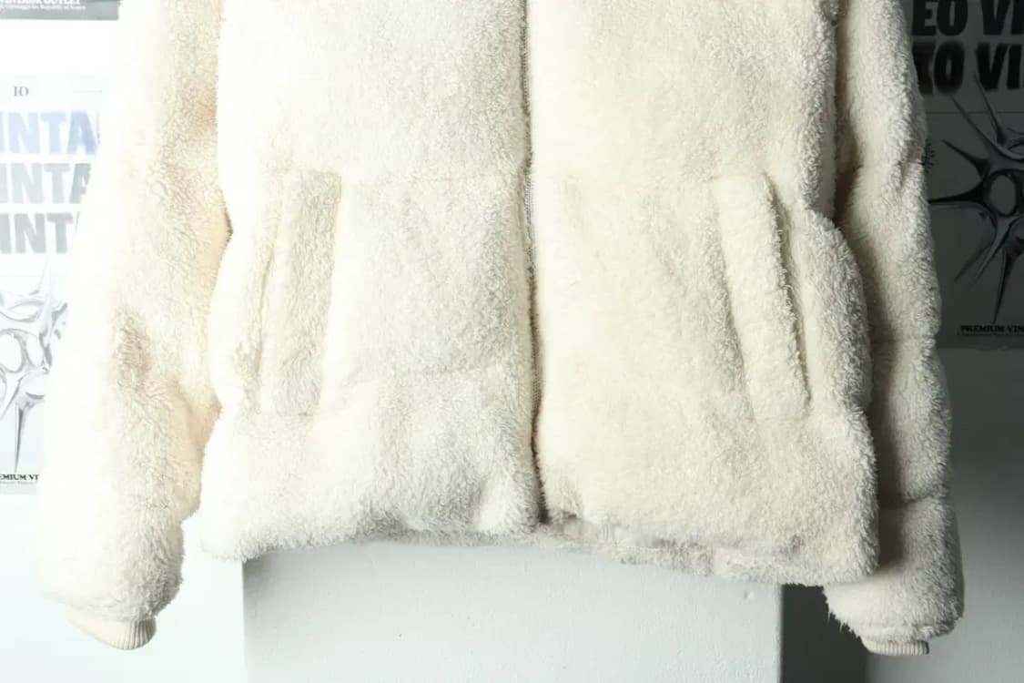 (S) 퓨마 패딩 점퍼자켓 후리스 플리스 아이보리 키치-16821 상품이미지4