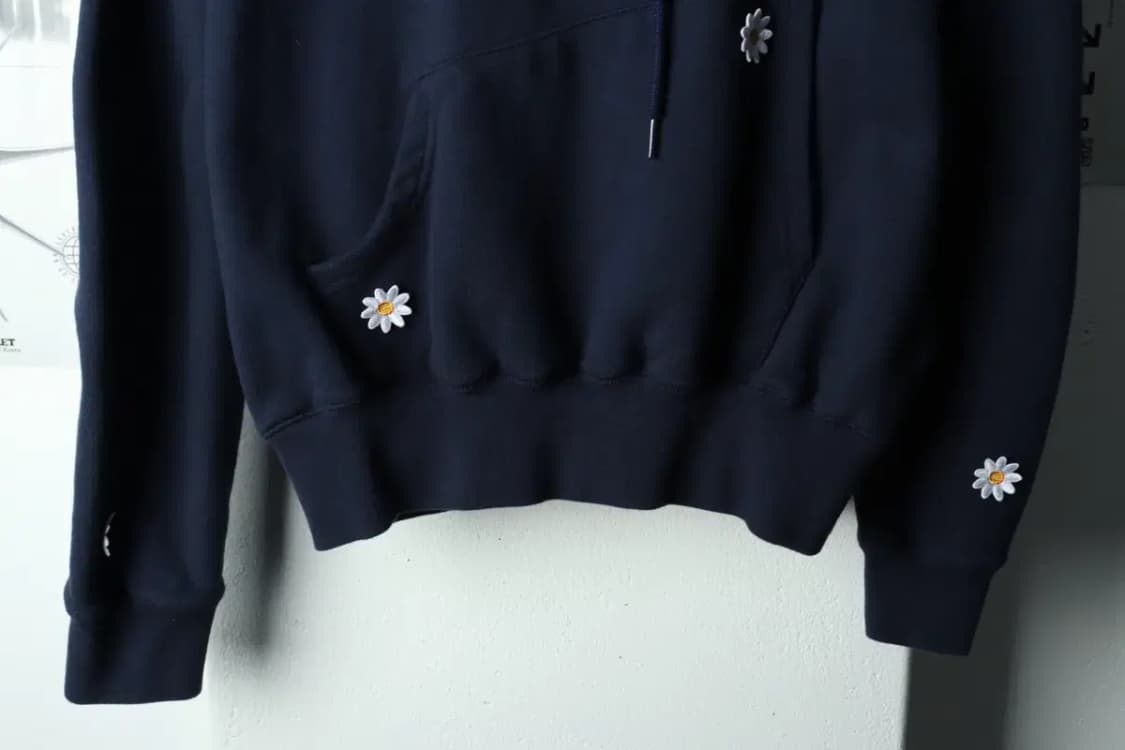 W(F) 도산 아뜰리에 후드티셔츠 데이지 패치 네이비-16824 상품이미지4