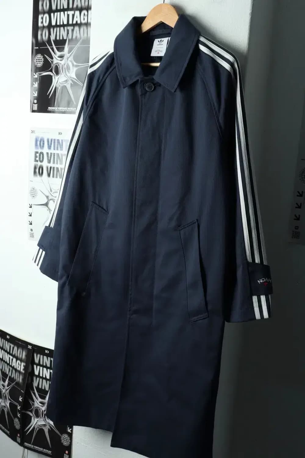(M-L) 아디다스 집업 바람막이 점퍼자켓 노아 코치 네이비-1682C 상품이미지1