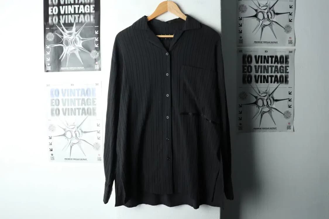 W(F) 트리밍버드 셔츠 남방 이지웨어셋업 블랙 리뉴얼버전-16836 상품이미지2