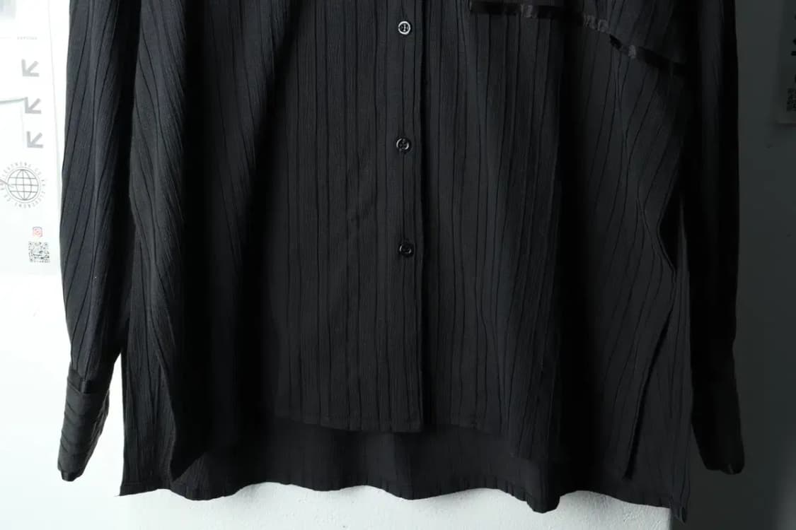 W(F) 트리밍버드 셔츠 남방 이지웨어셋업 블랙 리뉴얼버전-16836 상품이미지4