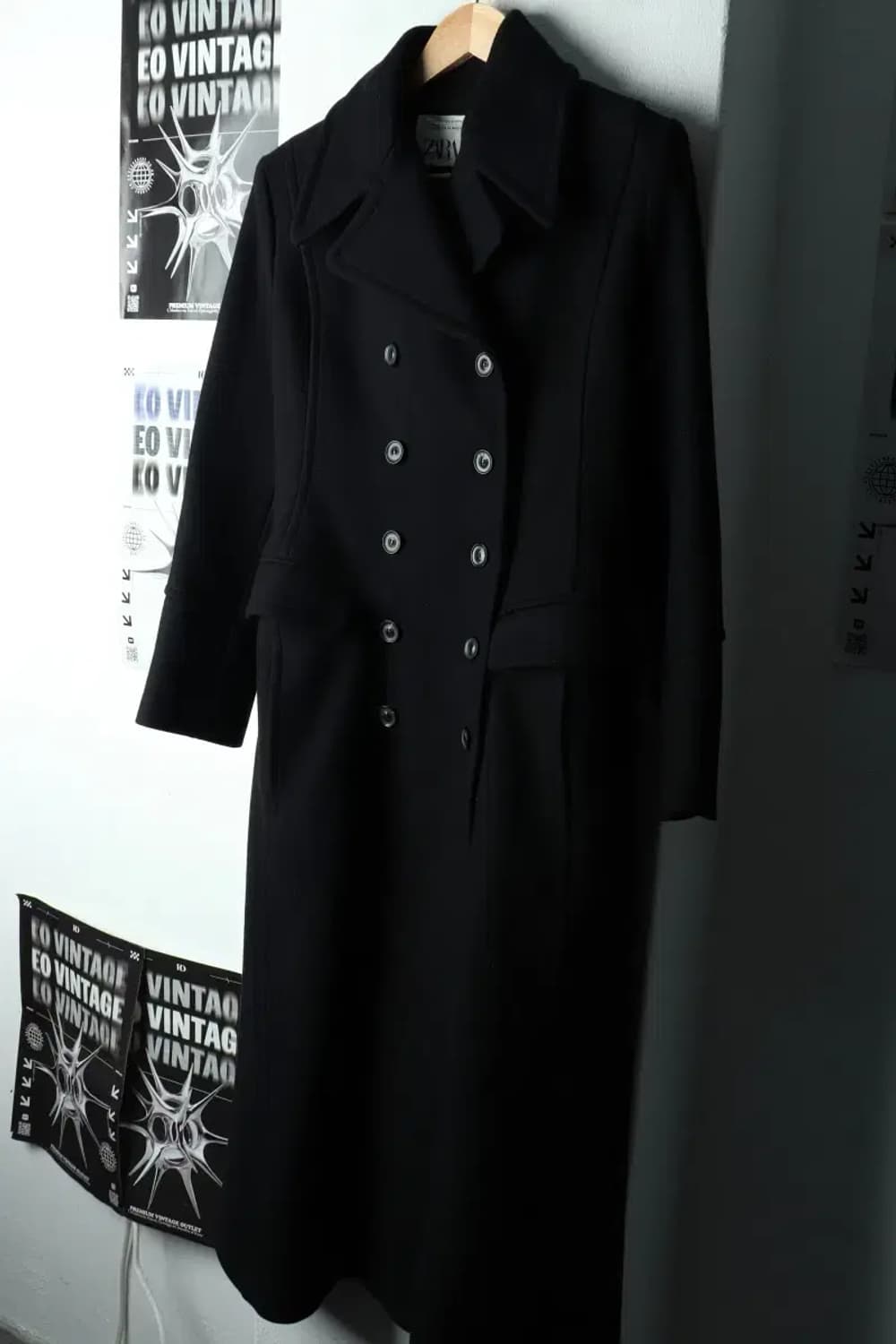 W(XS-S) 자라 코트자켓 더블 블랙 울 컬렉션라인-16837 상품이미지1
