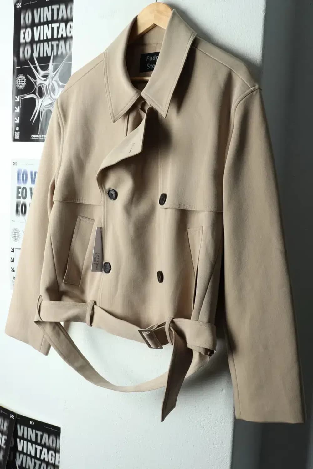 (M-XL) 라퍼지스토어 코트자켓 새상품 더블 베이지 숏-16819 상품이미지1