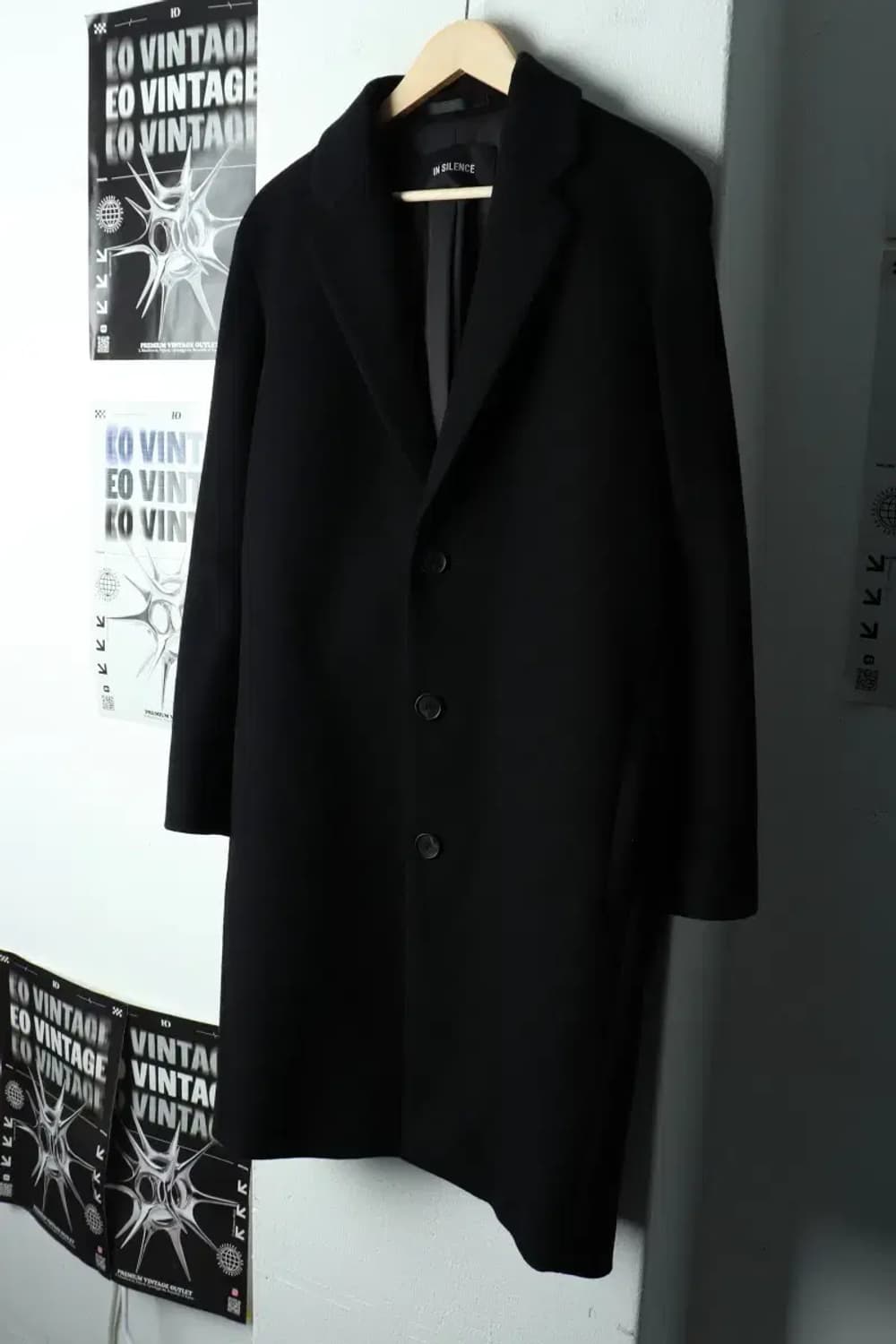 (S-M) 인사일런스 코트자켓 싱글 캐시미어 블랙-1681A 상품이미지1