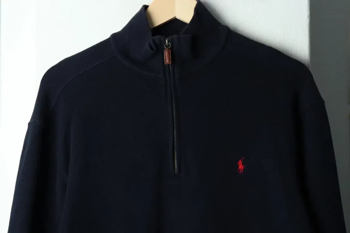 (M-XL) 폴로 랄프로렌 니트 반집업 네이비 레드포니 USA-1681F 상품이미지3