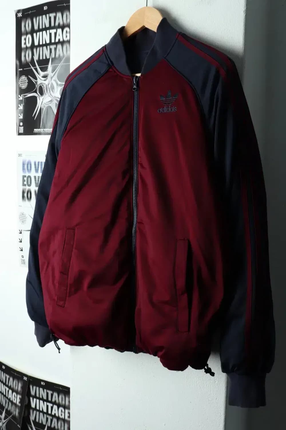 (M) 아디다스 패딩 점퍼자켓 신형 리버시블 버건디 불꽃-16820 상품이미지1
