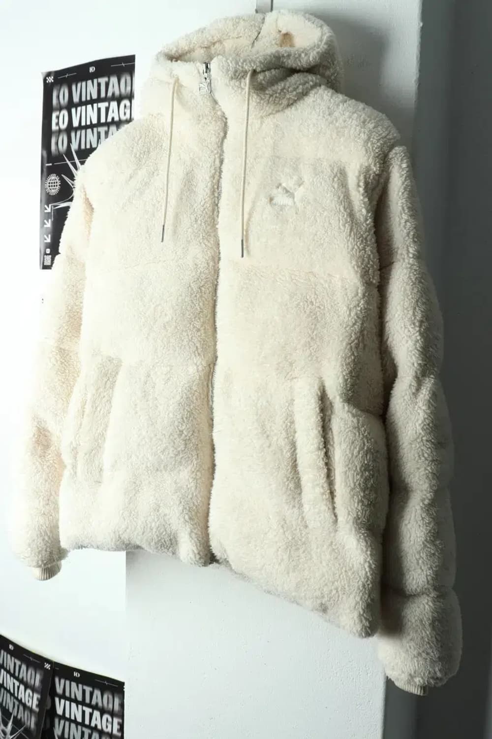 (S) 퓨마 패딩 점퍼자켓 후리스 플리스 아이보리 키치-16821 상품이미지1