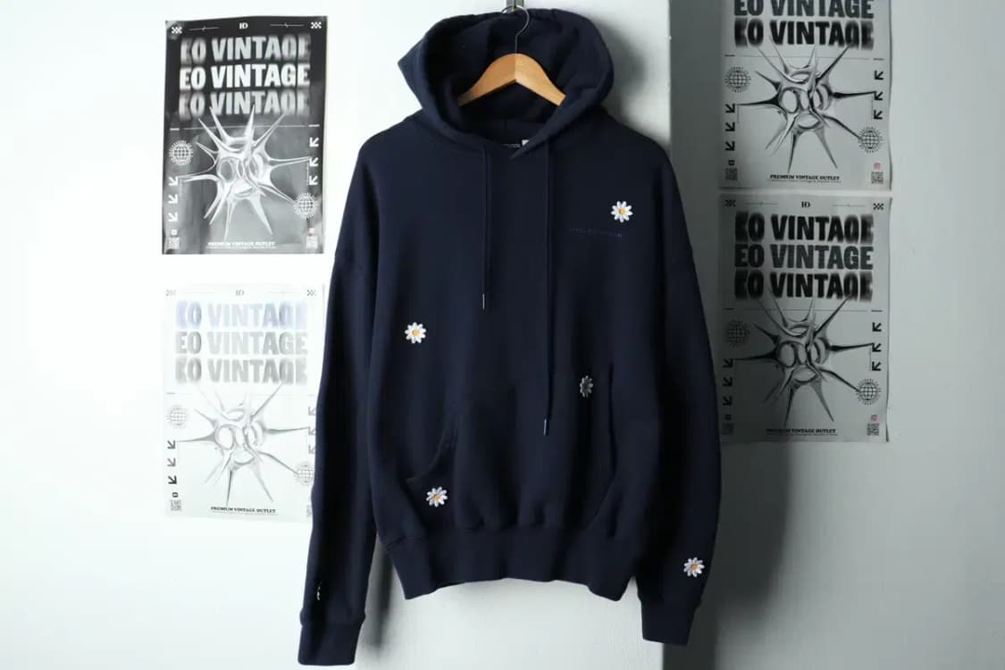 W(F) 도산 아뜰리에 후드티셔츠 데이지 패치 네이비-16824 상품이미지2