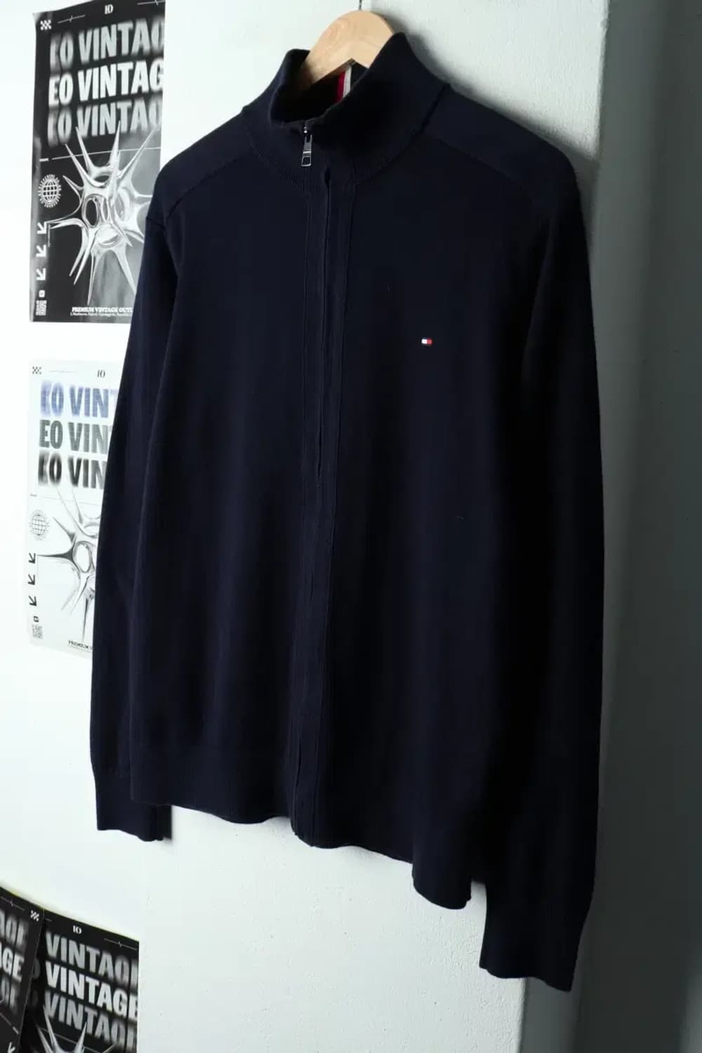 (L-XL) 타미힐피거 니트 가디건 집업 캐시미어 네이비-16825 상품이미지1